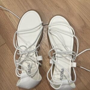 JustFab White Strappy Sandals